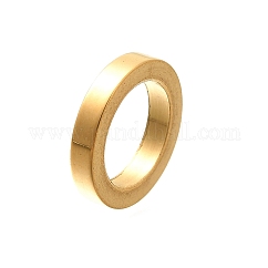 304ステンレススチールヨーロピアンビーズ  大穴ビーズ  リング  ゴールドカラー  12x2mm  穴：8.4mm