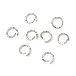 304ステンレススチールオープン丸カン  ラウンド  ステンレス鋼色  7x0.8mm  20ゲージ  内径：5.7mm