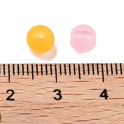 プラスチックビーズ  艶消し  ラウンド  ミックスカラー  6mm  穴：1mm  約4165個/500g&nbsp;KY-L082-03A