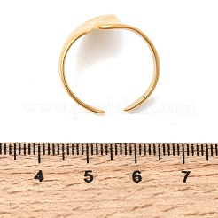 女性用304ステンレススチールカフオープンリング  イオンプレーティング（ip）  18KGP本金メッキ  20mm  内径：19mm。&nbsp;RJEW-L342-11G