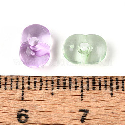 透明なアクリルビーズ  ピーナッツ  ミックスカラー  4~4.5x8x5mm  穴：1.6mm  約：4166個/ 500 G&nbsp;TACR-T030-14M