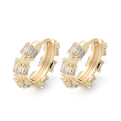 真鍮ガラスフープピアス  リング  18KGP本金メッキ  16.5x16.5x4.5mm&nbsp;EJEW-Q014-23G