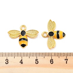 合金エナメルチャーム  カドミウムフリー＆鉛フリー  ゴールドカラー  蜂のチャーム  ゴールド  17x21x3mm  穴：1.8mm&nbsp;PALLOY-S185-05G