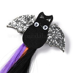 ハロウィンヘッドギア  コウモリ装飾かつらヘアピン  パーティーヘアデコレーション  カラフル  415mm&nbsp;PHAR-H065-05