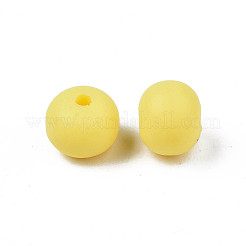 手作り樹脂粘土ビーズ連売り  ジュエリー工芸用品のDIY用  ラウンド  きいろ  7x5.5mm  穴：1.6mm  約69個/連  15.75インチ〜16.14インチ（40~41cm）&nbsp;X-CLAY-N008-053-01