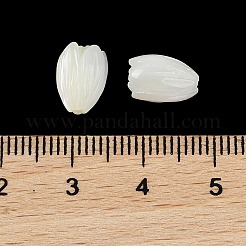 天然トロカス貝の花ビーズ  片穴  チューリップ  ホワイトスモーク  10x7mm  穴：0.8mm&nbsp;BSHE-G036-07