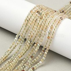 天然石瑪瑙ビーズ連売り  多面カット  ラウンド  染め＆加熱  古いレース  3mm  穴：0.8mm  約122個/連  14.49''（36.8センチメートル）&nbsp;G-H302-A04-04