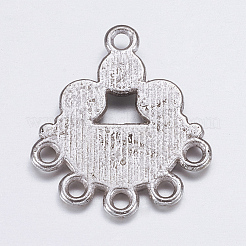 合金ラインストーンセッティングコネクター  カドミウムフリー＆鉛フリー  半円  アンティークシルバー  21.5x18x2mm  穴：1mm&nbsp;EA10681Y