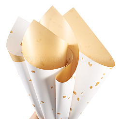 プラスチック金箔フラワーブーケラッピング包装20枚。  バレンタインデーの贈り物の装飾に適しています  正方形  ホワイトスモーク  570x570x0.1mm&nbsp;DIY-TAC0025-13A