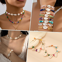 天然タカラガイの貝殻ビーズ100個  穴なし/ドリルなし  貝殻色  18~22.5x13~17x6~8mm&nbsp;BSHE-LT0001-08