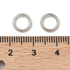 合金はんだ付けされた閉じた丸カン  ラウンド  カドミウムフリー＆鉛フリー  プラチナ  8x1.5mm  15ゲージ  内径：5.5mm&nbsp;PALLOY-H039-P