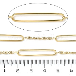 304 ステンレススチール長方形、ルマキナチェーン付き  イオンプレーティング（ip）  ハンダ付け  スプールで  18KGP本金メッキ  30x5.5x1mm  10 m /ロール&nbsp;CHS-C015-02C-G