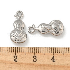 変色しない304ステンレススチールペンダント  ひょうたんチャーム  ステンレス鋼色  19.5x9.5x5mm  穴：1.8mm&nbsp;STAS-N103-83P