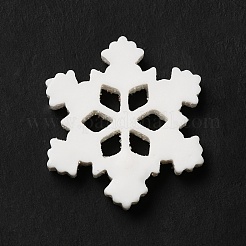 クリスマステーマの樹脂カボション  スノーフレーク  ホワイト  26.5x23x4mm&nbsp;RESI-C023-01P
