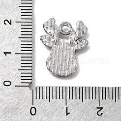 合金エナメルチャーム  プラチナ  クリスマスシリーズ  エルク  18x15x2mm  穴：1.6mm&nbsp;FIND-Z094-03P-01