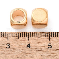 真鍮ビーズ  カドミウムフリー＆ニッケルフリー＆鉛フリー  キューブ  18KGP本金メッキ  8x8x8mm  穴：5.5mm&nbsp;KK-D360-29G