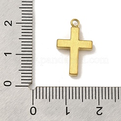 イオンプレーティング（IP）304ステンレススチールラインストーンペンダント  クロス  ゴールドカラー  18x11x3mm  穴：1.6mm&nbsp;STAS-S131-11G