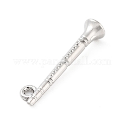 合金のチベット風チャーム  クラリネット  アンティークシルバー  28x5.5mm  穴：1.8mm&nbsp;LS-FIND-Q098-05AS