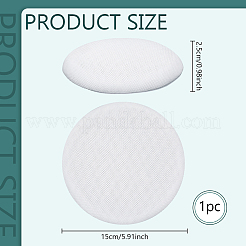 リネン生地のミニハットファシネーターベース  DIY 工芸品のヘアアクセサリーの装飾  ホワイト  150x25mm&nbsp;AJEW-WH0472-72B