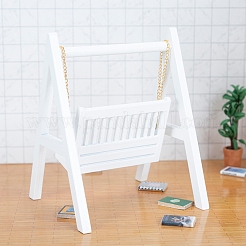 MDF ボード スイング ミニチュア 装飾品  マイクロランドスケープドールハウスアクセサリー  小道具の装飾のふりをする  ホワイト  123x110x160mm&nbsp;PW-WG3AD78-01