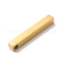 PVD真空メッキ304ステンレスペンダント  直方体のチャーム  ゴールドカラー  40x5x5mm  穴：3mm&nbsp;STAS-M311-11G