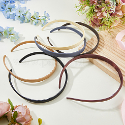 6個 6色 プラスチック ヘアバンド 金具  ミックスカラー  140x125x12mm  1pc /カラー&nbsp;FIND-DC0008-40