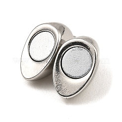 変色しない304ステンレススチール製マグネット留め具  ハート  ステンレス鋼色  10.5x17x6.5mm  穴：1.5mm&nbsp;LS-STAS-K265-01A-P