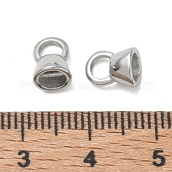 304ステンレススチールコードエンド  エンドキャップ  ステンレス鋼色  8x6x6mm  穴：1.8mm＆3mm&nbsp;SA-CBA5270-01A-P