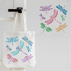 プラスチック再利用可能な描画絵画ステンシル テンプレート  スクラップブック紙、壁、布、床、家具、木材にペイントするため  正方形  龍の模様  300x300mm&nbsp;DIY-WH0172-231-1