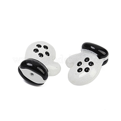 焼き絵の具、ガラス、エナメル、ビーズ  グローブ  ホワイトスモーク  17.5x15x10mm  穴：1mm&nbsp;LAMP-R004-07I