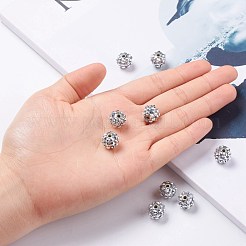 チャンキー樹脂製ラインストーンビーズ  樹脂ラウンドビーズ  銀  12mm  穴：1.5~2mm&nbsp;RESI-M019-27