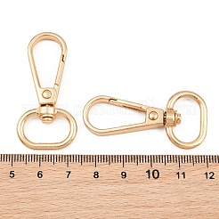 亜鉛合金回転式ナスカン  ティアドロップ  ライトゴールド  45x22x6mm  穴：7.5x17mm&nbsp;AL-CBAC079-21LG