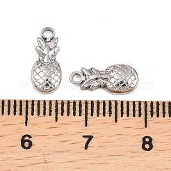 304ステンレススチールチャーム  パイナップル  ステンレス鋼色  12x5x2mm  穴：1.4mm&nbsp;STAS-L022-569P