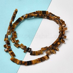 天然石タイガーアイビーズ連売り  2穴  長方形  2.5~3x5x2.5mm  穴：0.8mm  約138~140個/連  15.28''~15.31''（38.8~38.9センチメートル）&nbsp;G-Z045-A01-01