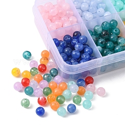 600個10色ラウンドイミテーションジェムストーンアクリルビーズ  ミックスカラー  6mm  穴：1.5mm  約60PCS /カラー&nbsp;OACR-YW0001-93