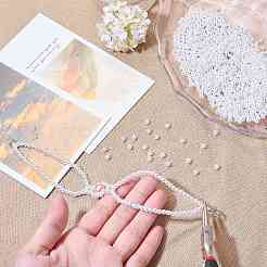 ABSプラスチックパール調ビーズ  ラウンド  乳白色  4mm  穴：1.4mm  1000pc&nbsp;KY-SZ0001-63D