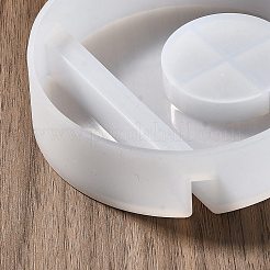 フラットラウンドい DIY キャンドル シリコン型  香りのよいキャンドル作りに  バレンタインデー  ホワイト  100x26mm  内径：95.5mm&nbsp;DIY-A056-01C