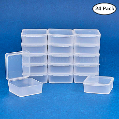 プラスチックビーズ収納ケース  キューブ  透明  3.9x3.9x1.6cm  24pc&nbsp;CON-BC0004-21A