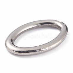 変色しない201ステンレススチール製リンクリング  オーバル  23.5x16x2.5mm  内径：18x10mm。&nbsp;STAS-G238-08