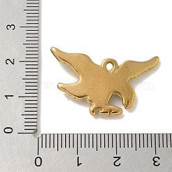 イオンプレーティング（IP）304ステンレスペンダント  イーグルチャーム  18KGP本金メッキ  27.5x29x4mm  穴：2x1mm&nbsp;STAS-Q334-33G