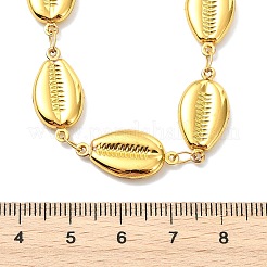 オーシャン304ステンレススチール製シェル型リンクチェーンとペーパークリップチェーンネックレス（女性用）  ゴールドカラー  15.75インチ（40cm）&nbsp;NJEW-JN06131