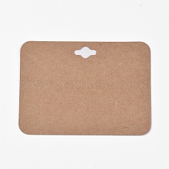 厚紙ヘアクリップ表示カード  長方形  砂茶色  9.6x7x0.04mm  穴：0.9x1.6のCM&nbsp;LS-CDIS-WH0007-01