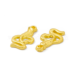 ラックメッキ合金ペンダント  カドミウムフリー＆鉛フリー＆ニッケルフリー  スネークチャーム  マットゴールドカラー  18x9.5x2.5mm  穴：0.9mm&nbsp;FIND-G045-36MG