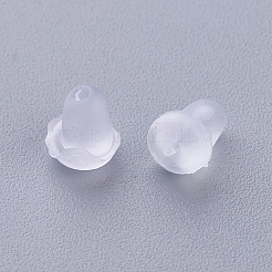 プラスチック製ピアスキャッチ  ピアスバックキャッチ  透明  6x4.5mm  穴：0.5mm&nbsp;KY-G006-04-D