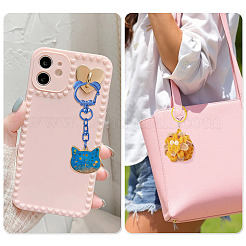 15個の合金スイベルクラスプ  パンダ  カドミウムフリー＆鉛フリー  スプレー塗装された鉄製ヒンジ付きバインダーリング15個  ミックスカラー  60~61x24x5.5mm&nbsp;FIND-TA0010-55