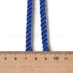 ナイロンねじり丸紐  バッグのストラップ作りに  ミディアムブルー  5~5.5mm  約10.94ヤード（10m）/ロール&nbsp;NWIR-S001-01L