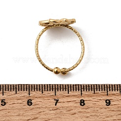 304ステンレススチールエナメルオープンカフリング  花  18KGP本金メッキ  14mm  usサイズ6（16.5mm）&nbsp;STAS-H259-01G