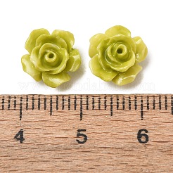 合成サンゴ染め彫刻ビーズ  花バラ  ミックスカラー  10x10x6mm  穴：1mm&nbsp;SH-CBAE713-03