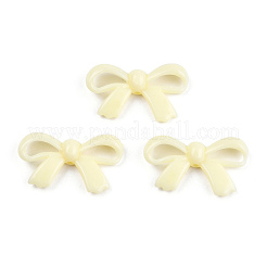 不透明なアクリルビーズ  蝶結び  ライトゴールデンロッドイエロー  18x30x5.5mm  穴：1.6mm  約600個/500g&nbsp;SACR-T351-005F