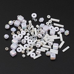 DIYジュエリー作成キット  ガラスシードビーズ12/0個を含む  ガラス竹ビーズ  ABSプラスチックビーズ  アクリルビーズ  ポリマークレイビーズ  水晶の線  ミックスカラー  ビーズ：4750個/セット&nbsp;DIY-YW0003-88F